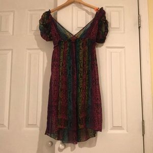 Betsy Johnson multi colored snakeskin print dress